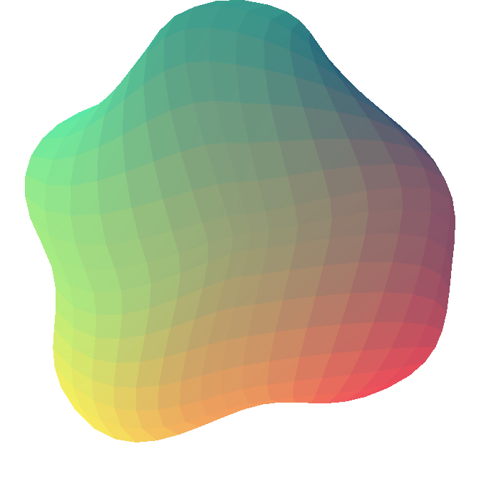 Randomly generated gradient blob